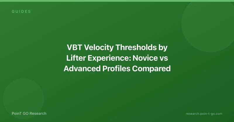 VBT Velocity Thresholds by Lifter Experience: Novice vs Advanced Profiles Compared