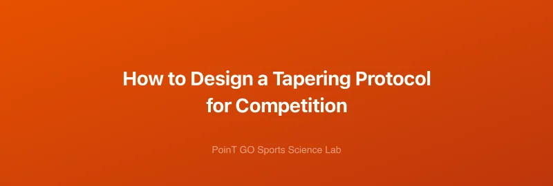 How to Design a Tapering Protocol for Competition