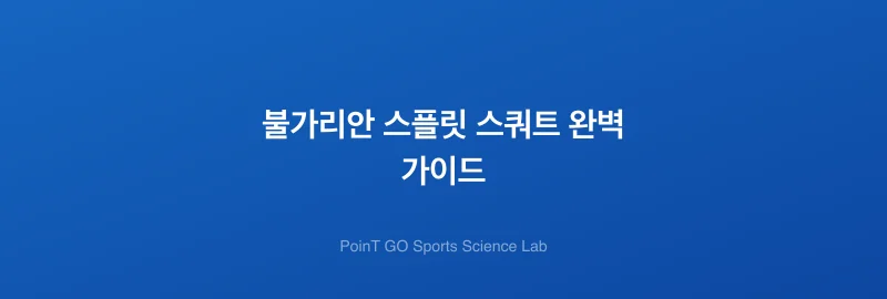 불가리안 스플릿 스쿼트 완벽 가이드