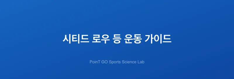 시티드 로우 등 운동 가이드