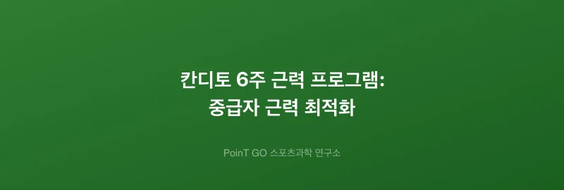 칸디토 6주 근력 프로그램: 중급자 근력 최적화