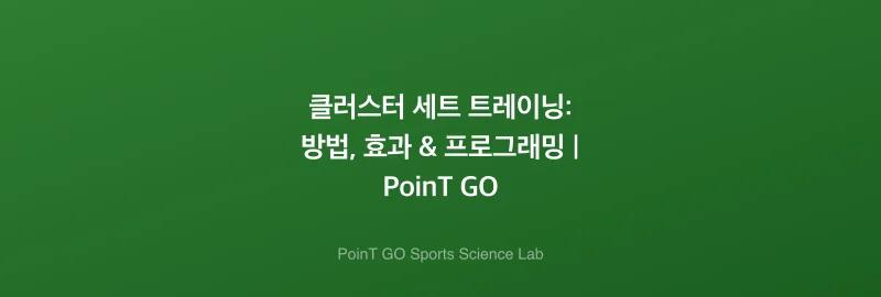 클러스터 세트 트레이닝: 방법, 효과 & 프로그래밍 | PoinT GO