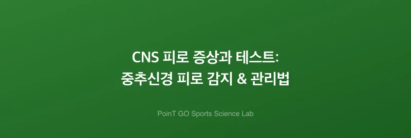 CNS 피로 증상과 테스트: 중추신경 피로 감지 & 관리법