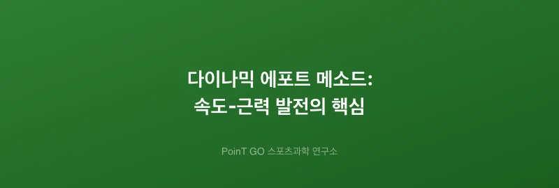 다이나믹 에포트 메소드: 속도-근력 발전의 핵심