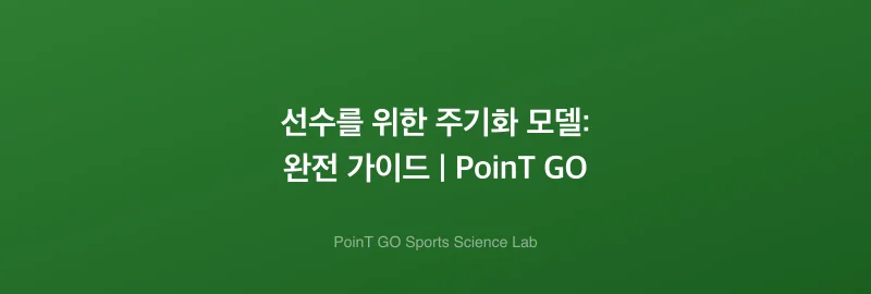선수를 위한 주기화 모델: 완전 가이드 | PoinT GO