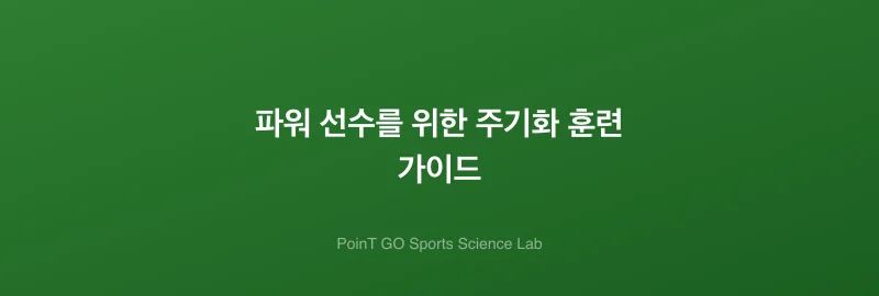 파워 선수를 위한 주기화 훈련 가이드