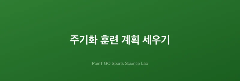 주기화 훈련 계획 세우기
