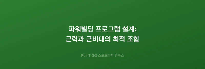 파워빌딩 프로그램 설계: 근력과 근비대의 최적 조합