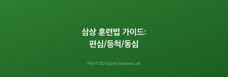 삼상 훈련법 가이드: 편심/등척/동심