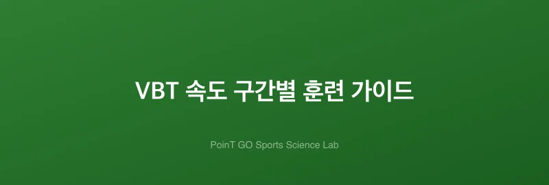 VBT 속도 구간별 훈련 가이드