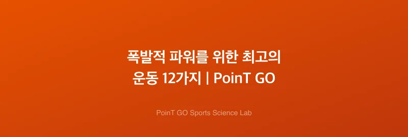 폭발적 파워를 위한 최고의 운동 12가지 | PoinT GO