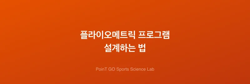 플라이오메트릭 프로그램 설계하는 법