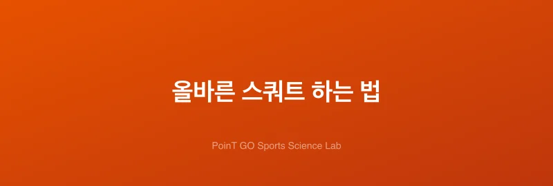 올바른 스쿼트 하는 법