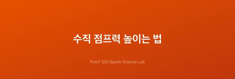 수직 점프력 높이는 법