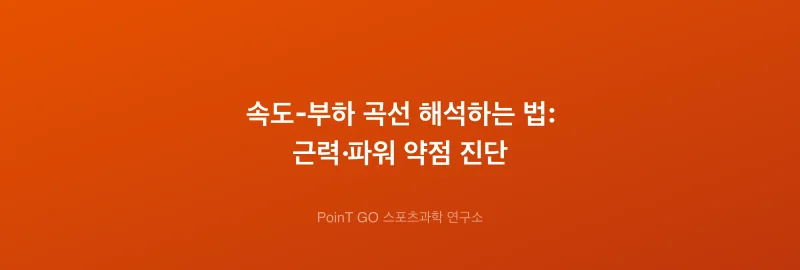 속도-부하 곡선 해석하는 법: 근력·파워 약점 진단