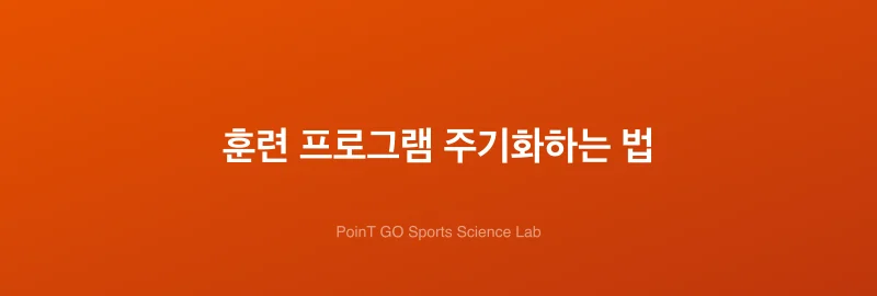 훈련 프로그램 주기화하는 법
