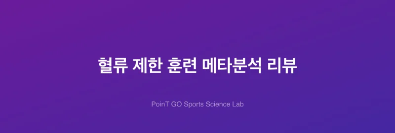 혈류 제한 훈련 메타분석 리뷰