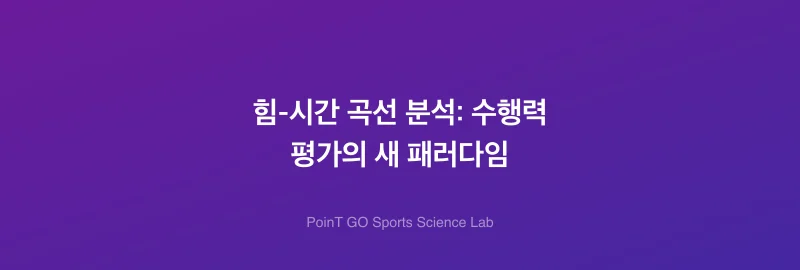 힘-시간 곡선 분석: 수행력 평가의 새 패러다임