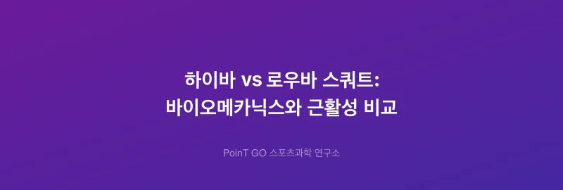 하이바 vs 로우바 스쿼트: 바이오메카닉스와 근활성 비교