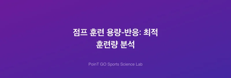 점프 훈련 용량-반응: 최적 훈련량 분석