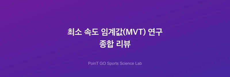 최소 속도 임계값(MVT) 연구 종합 리뷰