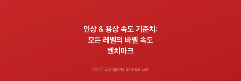 인상 & 용상 속도 기준치: 모든 레벨의 바벨 속도 벤치마크