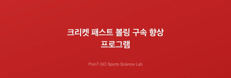 크리켓 패스트 볼링 구속 향상 프로그램