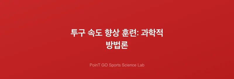 투구 속도 향상 훈련: 과학적 방법론