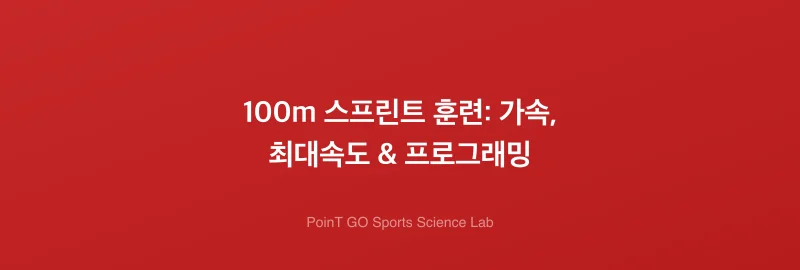 100m 스프린트 훈련: 가속, 최대속도 & 프로그래밍