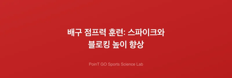 배구 점프력 훈련: 스파이크와 블로킹 높이 향상